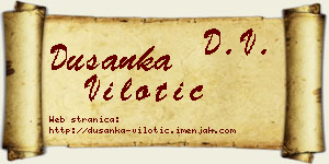 Dušanka Vilotić vizit kartica